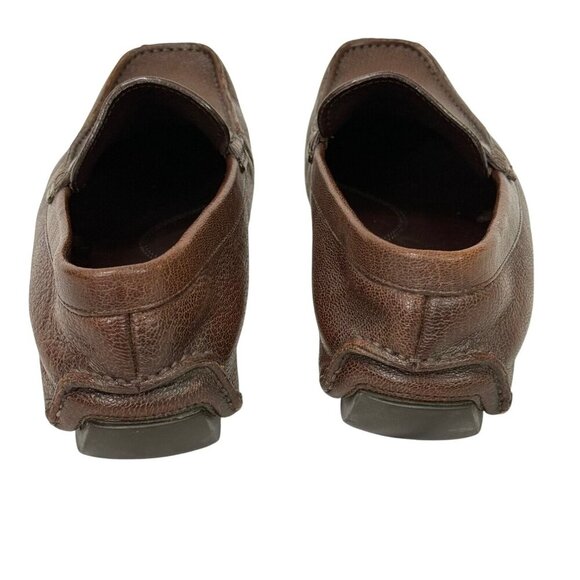 Bally Mens Waldan Driving Loafer Shoes Brown Leather Red Cream Stripe Size US 9? - Picture 5 of 16